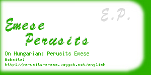 emese perusits business card